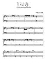 Téléchargez l'arrangement pour piano de la partition de Tennessee en PDF, niveau facile